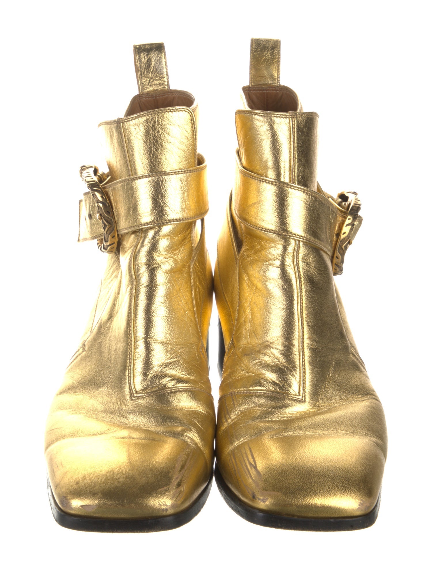 Gucci Leather Combat Boots